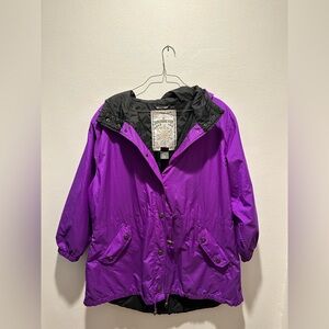 VINTAGE RARE Obermeyer Purple Ski Shell Jacket –‎ Hooded - Size 10